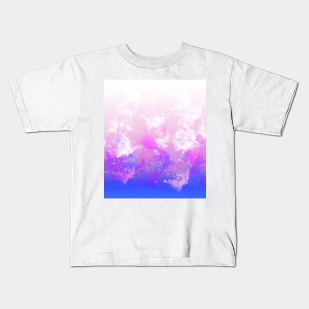 Ombre Painterly Galaxies Kids T-Shirt by saradaboru